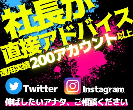 アナタのTwitterとインスタ、伸ばし方教えます SNSマーケティング会社を経営している私が、直接教えます。 イメージ1