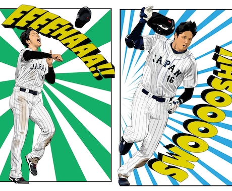 熱のあるリアルなスポーツイラスト描きます スポーツ書籍実績あり/サポーターグッズ仕様に最適 イメージ1