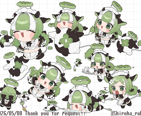 ミニキャライラストお描きします SNSや配信、グッズなどにお使いいただけます！ イメージ2