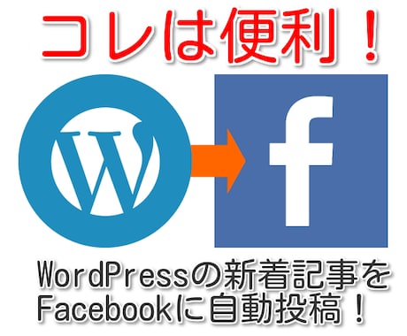 【個人事業主の方へ】　WordPressとFacbookを連携し、自動投稿を設定します！ イメージ1