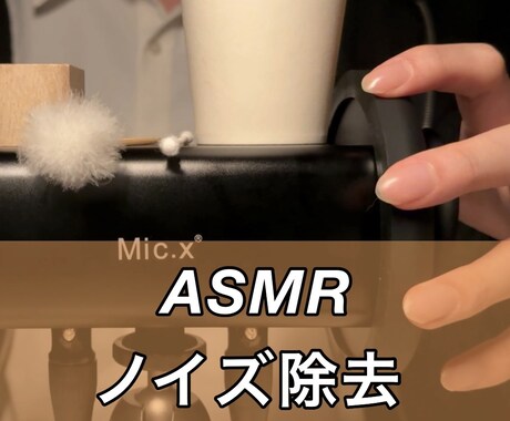 ASMR動画のノイズ除去をします 登録者10万人のASMRクリエイターがあなたの活動をサポート イメージ1