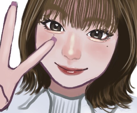厚塗りタッチの愛らしい似顔絵描きます ご本人の魅力を引き出す愛らしい似顔絵お描きします♪ イメージ1