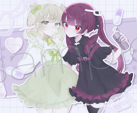 商用利用OK◎サムネイル等に使えるイラスト描きます 透明感のある可愛いイラストをお描きします！ イメージ1