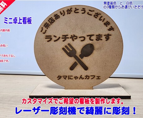 ミニ置き型看板をカスタマイズで製作致します 少し小さめの置き型看板でおもてなし イメージ2