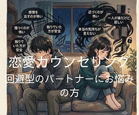 定額メッセージし放題で回避型彼の相談乗ります 心理資格と1年半の実践知で回避型の恋人に悩む心に伴走します⁠ イメージ1