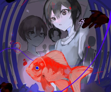 先着10名までのエモいイラストを作成します コスパの良いかっこいい絵柄を望む方必見！！ イメージ2