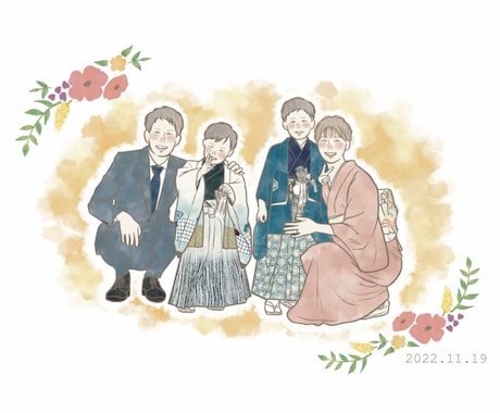 優しく温かみのある似顔絵お描きします 還暦祝いや記念日のプレゼントにも。 イメージ2