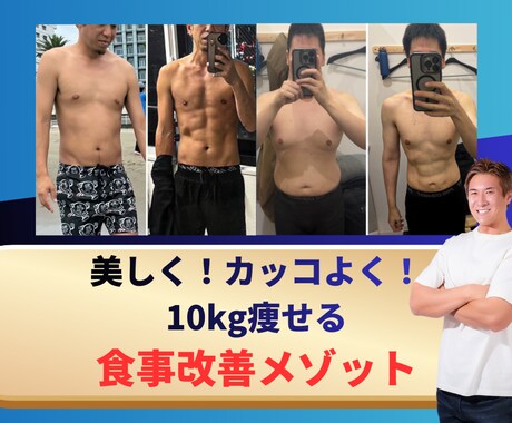 プロトレーナーが1ヶ月ダイエット指導します あなたに合った食事サポートで美しく痩せるきっかけを作ります イメージ1
