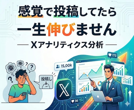 Xアナリティクス分析で「伸びない原因」を特定します CSV送るだけ。伸びた投稿・伸びない投稿の差、全部見えます イメージ1