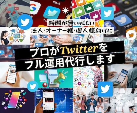 チーム体制でプロが1ヵ月Twitterの運用します 毎日投稿する時間がない、何をツイートしてよいかわからない方へ イメージ1