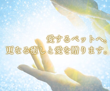 ペット専用☆愛するペットの心と体を癒します 寂しい思いをさせてる…ペットが亡くなった…更なる愛を送ります イメージ2