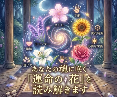 あなたの魂に咲く「運命の花」を読み解きます 魂に咲く運命の花と使命を読み解きます イメージ1