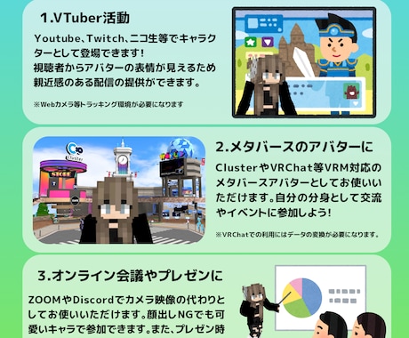 マインクラフト風VTuberを作ります 安く、早く、手軽にVTuberになりたい方へ イメージ2