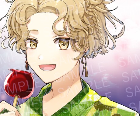 ＳＮＳで使用出来るアイコンイラストを承ります ＳＮＳやその他アイコンサイズのイラストを作成します イメージ2