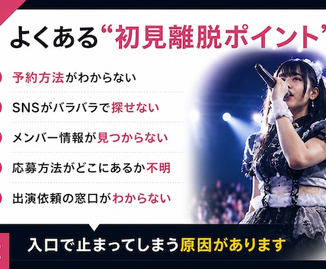 地下アイドル向け公式サイト制作します 現場経験を活かし導線まで設計します イメージ2