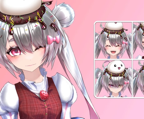 Live2Dモデルをイラストから一括制作します イラスト+モデリングで\40,000! 格安高品質高可動域! イメージ1
