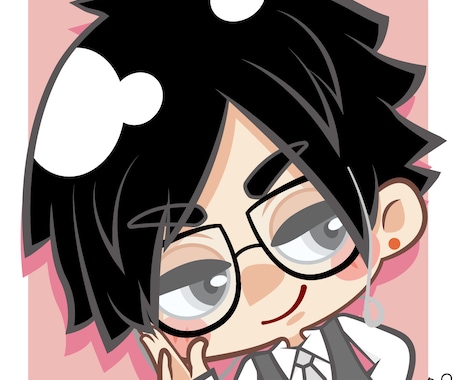 SNSアイコンにおすすめ！デフォルメ似顔絵描きます かわいい雰囲気を出したい方に(#^^#) イメージ1