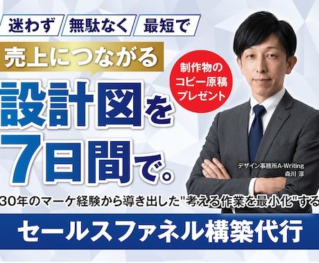 売上につながる設計図を7日間で提供します 考える作業を最小化するセールスファネル構築代行 イメージ1