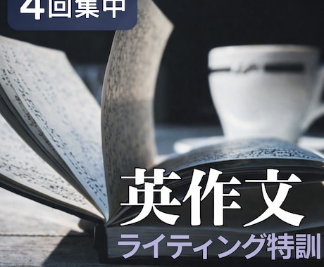4回集中｜各種英作文で高得点を狙う特訓をします 各試験対応｜細かい添削＋授業4回分｜英検1級満点講師が指導 イメージ1