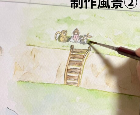 水彩×ストーリー✴︎あなたの思い出を絵本にします 出産祝い、結婚祝い、還暦祝い、記念にいかがでしょうか？^^ イメージ2