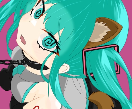 かわいいアイコン描きます アニメ調のかわいい女の子のキャラクター描きます イメージ1