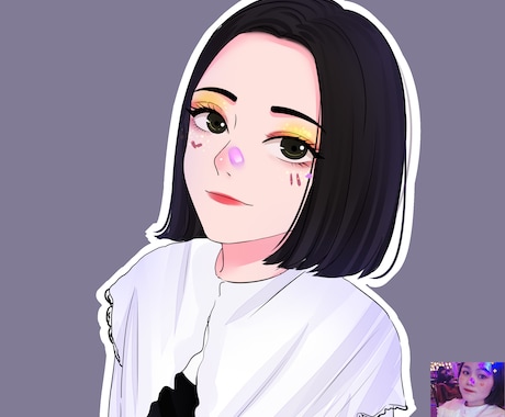 綺麗な似顔絵を描きます お写真を元に似顔絵イラストをお描きします！ イメージ2