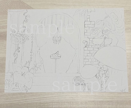 塗り絵や観賞用の手描きイラストお描きします 大人の塗り絵や子供用塗り絵・個人観賞用のイラストを描きます！ イメージ2