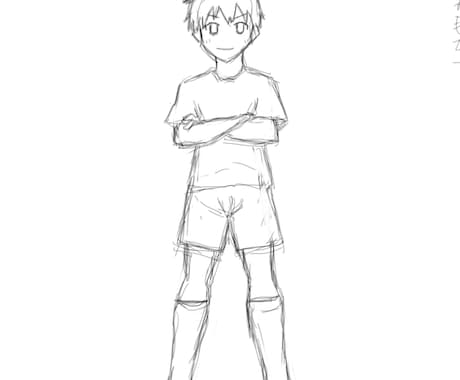 サッカー少年のイラストお描きします サッカー少年のイラストで癒されませんか イメージ2