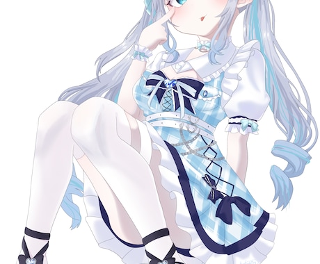 もっちりお肌の可愛いイラスト描きます 肌、服、髪、などの質感表現にこだわった一枚絵を描きます イメージ2