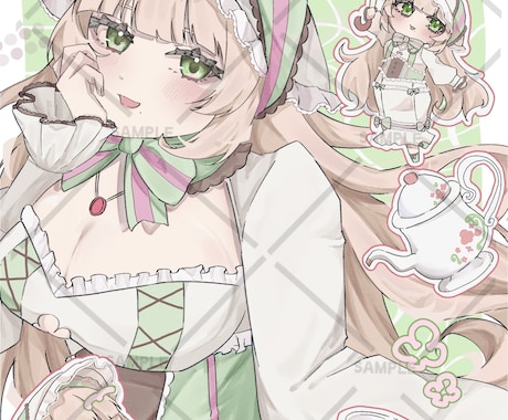 個人依頼可〗詰め込みイラストをお作りします 可愛いとふわふわの詰め込みイラスト イメージ2