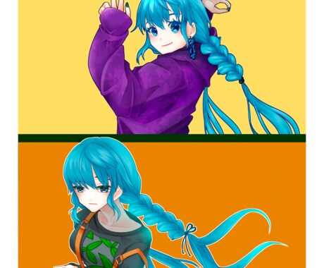 歌ってみた・MVイラスト・一枚絵描きます シンプルで鮮やかなイラストはいかがですか？ イメージ2
