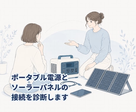 ポータブル電源とソーラーパネルの接続を診断します 8年間90台以上の実機経験で接続診断 イメージ1