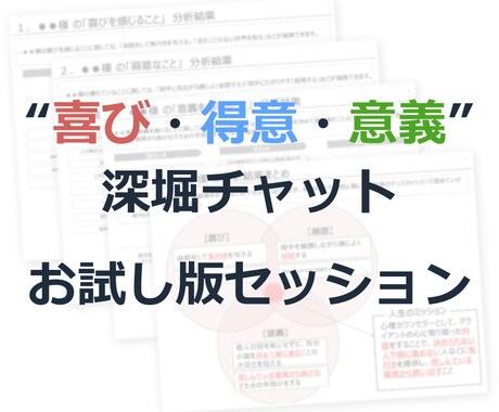 体験版：チャットで向いてる仕事の兆しを言語化します 書くだけで“判断の軸”が浮かび上がる チャット完結の自己分析 イメージ1