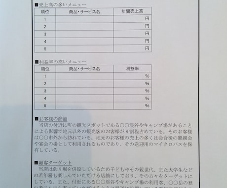持続化補助金申請書の飲食業の事例を公開します 持続化補助金申請書の飲食店の経営計画書のテンプレートです。 イメージ2