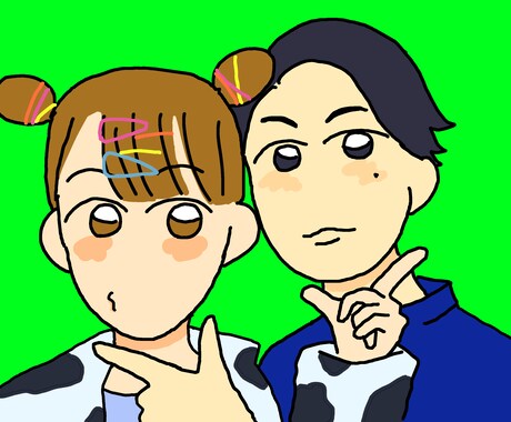 おめめキラキラ！デフォルメ似顔絵描きます SNSのアイコンにぜひどうそ♫ イメージ2