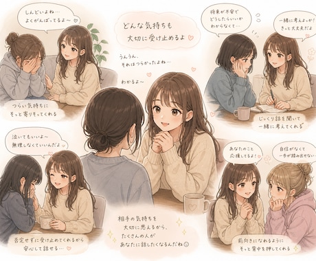 共感能力ばち高いので一緒に笑うしむかつくし考えます すく友達みたいに打ち解けておはなしききます イメージ1
