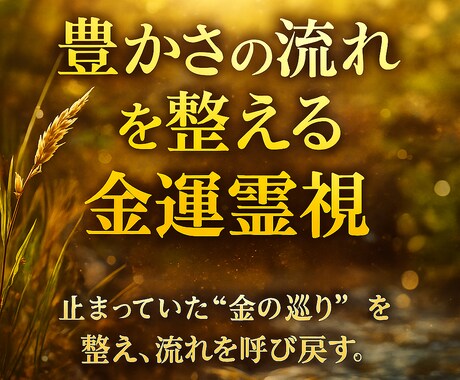 金運が悪い本当の理由を鑑定｜霊視で占います 不運、原因不明の出費─金運が流れ込む引き寄せ体質な人生へ イメージ1