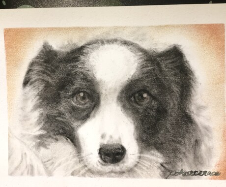 写真を元に動物の顔の似顔絵を描きます パステルアートで描くので柔らかく温かみのある似顔絵です。 イメージ2