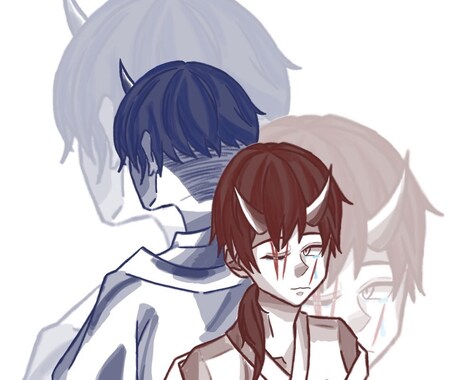 イラスト描いてます 自由気ままに色はがっつり塗りません イメージ2