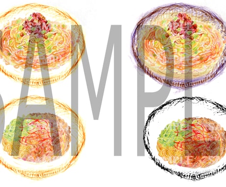 フードメニューイラスト描きます 食品サンプルイラスト「坦々麺」 イメージ1