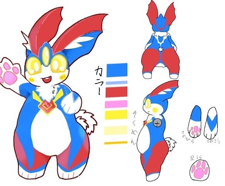 低価格！ケモノ系キャラクターのキャラデザインします ケモキャラ以外でもオーケー！修正、ラフ提案無料！ イメージ2