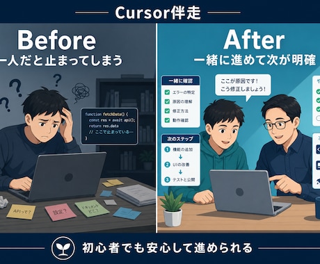 Cursorで作りたいを一緒に形にします 【初心者歓迎】AIコーディングを伴走ですすめます イメージ1