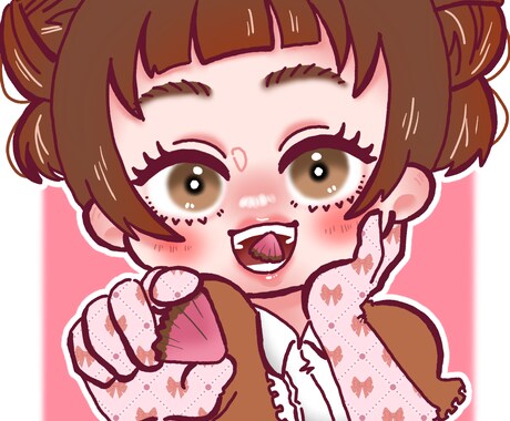 SNSなどのアイコンを描きます 色鮮やかな可愛いデフォルメアイコンです イメージ2