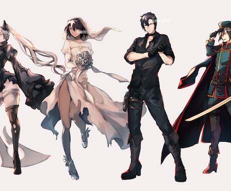 立ち絵制作承ります 現代、SF、ファンタジー等幅広くご対応いたします イメージ2