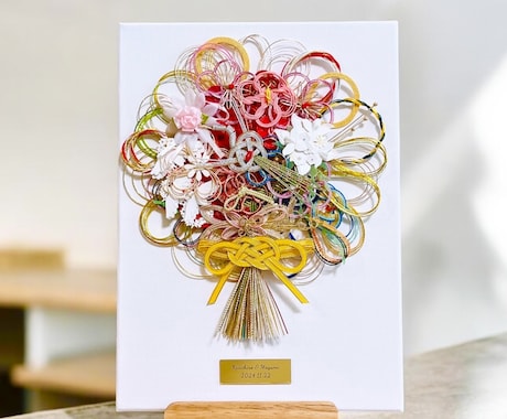 ご祝儀袋をキャンバスアートにリメイクします 大切な想い出を世界に一つだけの形にします イメージ2