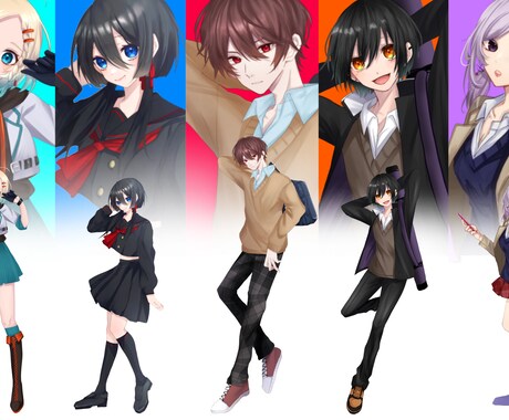 TRPGやゲーム等で使える立ち絵を描きます イメージ1