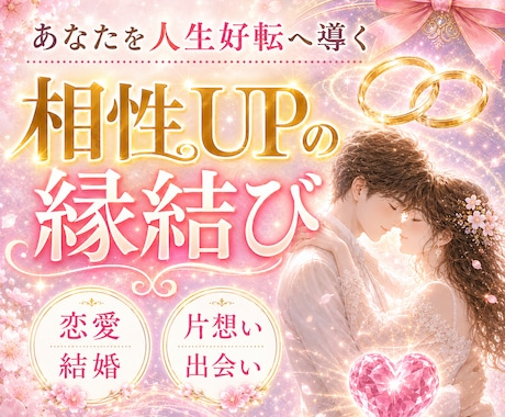 縁結び┃あなたと【ご希望の対象】との相性を高めます 恋愛┃仕事┃お金┃勉強┃スキル┃相性UPで人生好転へ導きます イメージ1