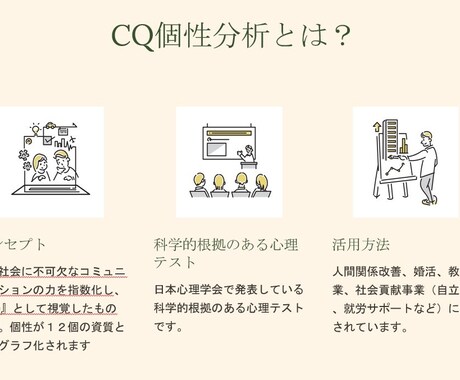 あなたの個性をグラフ化し、お悩み解決します 簡単なテストで個性をグラフ化し、悩みに対して解説アドバイス イメージ2