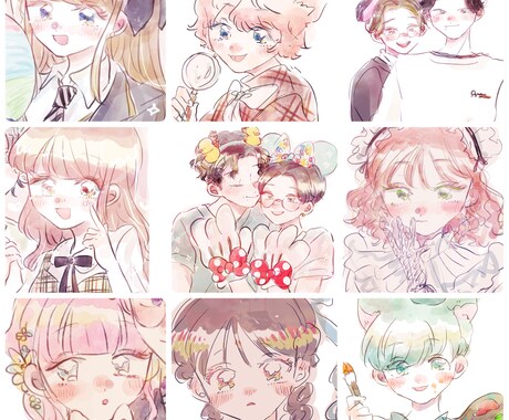 かわいい水彩風デジタルのイラストかきます カップルさんや、女の子のイラストが得意です！ イメージ1