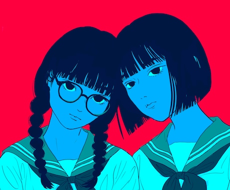 ポップでアンニュイな雰囲気の人物イラスト制作します イメージ1